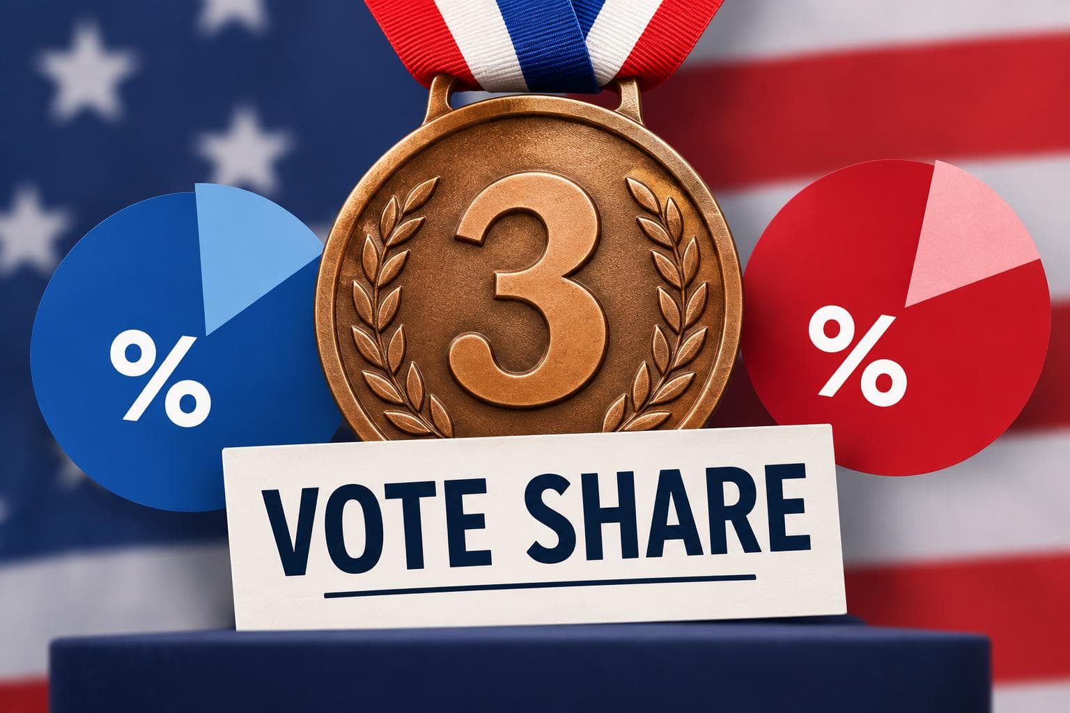Highest third-place vote share in a 2026 Senate race?